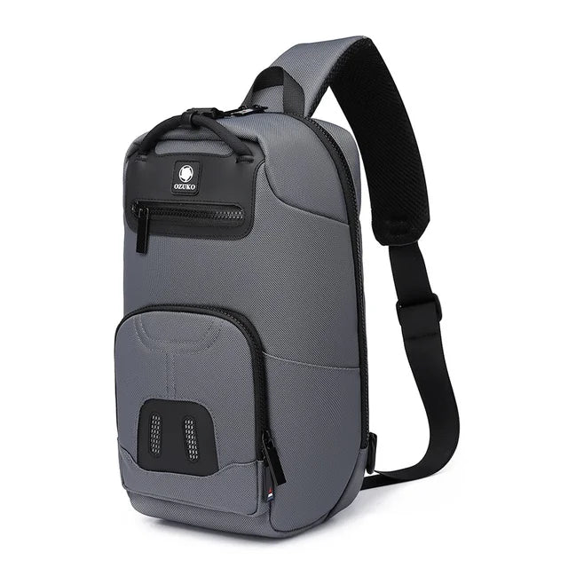 OZUKO Crossbody Bags Waterproof Shoulder Bag for Teenager Quality Multi Pocket Men Chest Bag Male Messenger Bag Men's USB Travel