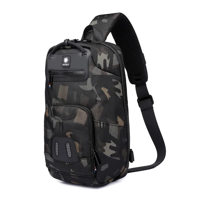 OZUKO Crossbody Bags Waterproof Shoulder Bag for Teenager Quality Multi Pocket Men Chest Bag Male Messenger Bag Men's USB Travel