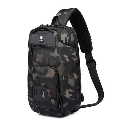 OZUKO Crossbody Bags Waterproof Shoulder Bag for Teenager Quality Multi Pocket Men Chest Bag Male Messenger Bag Men's USB Travel