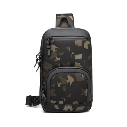 OZUKO Hip bag Bag Shoulder Bag Waterproof Oxford Short Travel Messenger Bag USB Charging Casual Chest Bag Quality Male New