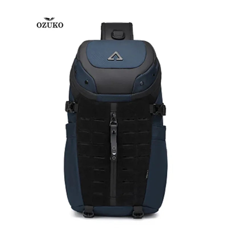 OZUKO Large Capacity Men Chest Bag Waterproof Crossbody Bags for Male Short Travel Messenger Sling Bag Fashion Shoulder Bag New
