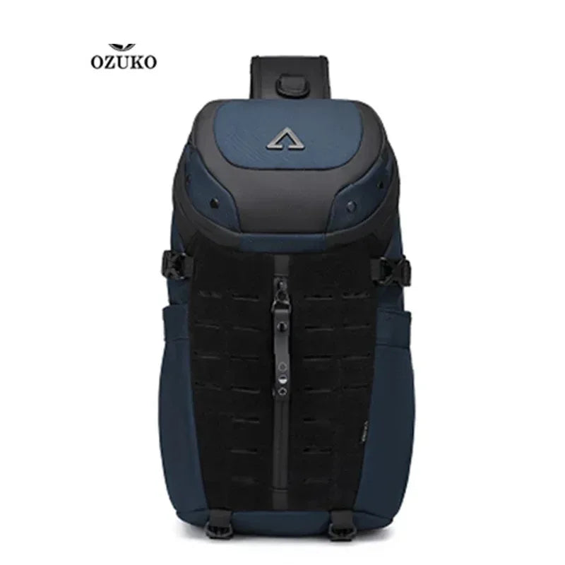 OZUKO Large Capacity Men Chest Bag Waterproof Crossbody Bags for Male Short Travel Messenger Sling Bag Fashion Shoulder Bag New