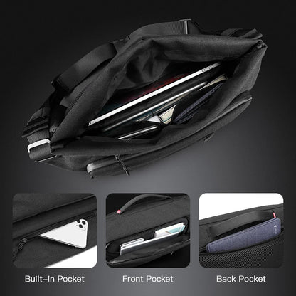 OZUKO Man belt pouch Bag Multifunction Riding Crossbody Bags Male Waterproof Shoulder Bag USB Charging Travel Bag for Men