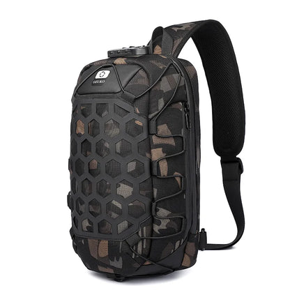 OZUKO Men Anti-theft Crossbody Bags Male Waterproof USB Charging Chest Pack Short Trip Messenger Sling Bag Shoulder Chest Bag