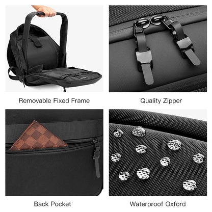 OZUKO Men Backpack Multifunction Large Capacity Backpacks Waterproof 15.6 inch Laptop Oxford Backpack College Travel School Bags