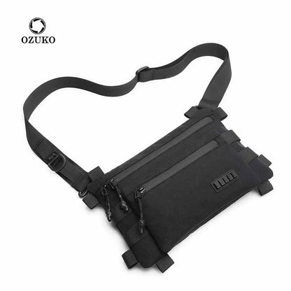 OZUKO Men's Chest Bag Waterproof Satchel for Men and Women Leisure Sports One-shoulder BMessenger Bag