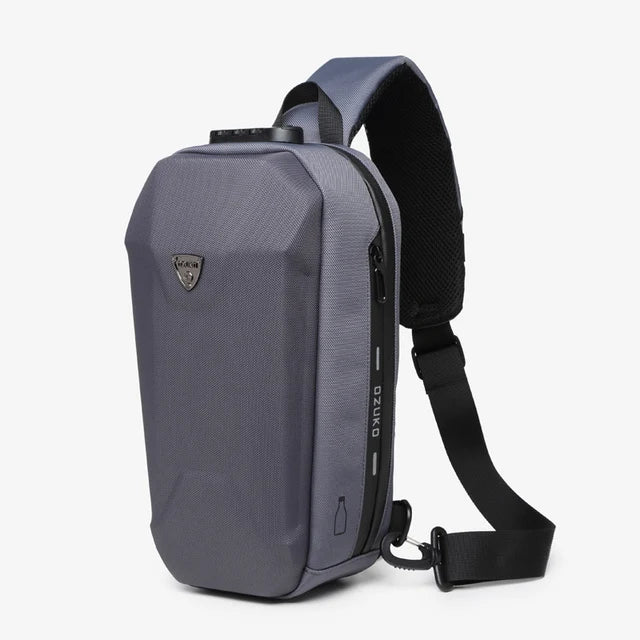 OZUKO Men's EVA Chest Bag Outdoor Riding Men's Cross-body Bag  Sports Motorcycle Waterproof Messenger Bag For Men