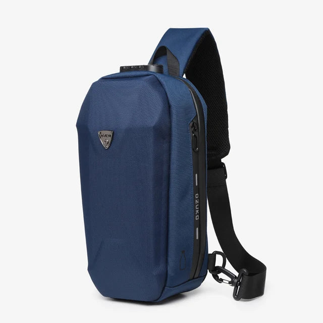 OZUKO Men's EVA Chest Bag Outdoor Riding Men's Cross-body Bag  Sports Motorcycle Waterproof Messenger Bag For Men
