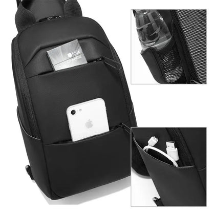 OZUKO Men's Waterproof Crossbody Bag High Quality Male Messenger Shoulder Bag Short Trip Casual Sling Bags for 9.7 inch iPad New