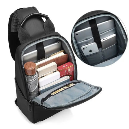 OZUKO Men's Waterproof Crossbody Bag High Quality Male Messenger Shoulder Bag Short Trip Casual Sling Bags for 9.7 inch iPad New