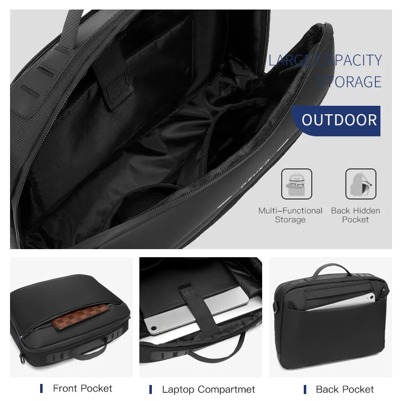 OZUKO Messenger Bag men Laptop 14 Inch Handbag Men's Casual Briefcase Man Business Shoulder male Messenger Crossbody Bags