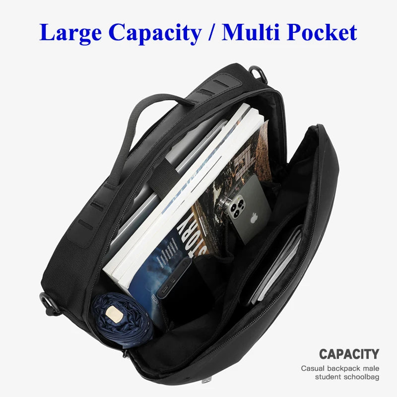 OZUKO Messenger Bag men Laptop 14 Inch Handbag Men's Casual Briefcase Man Business Shoulder male Messenger Crossbody Bags