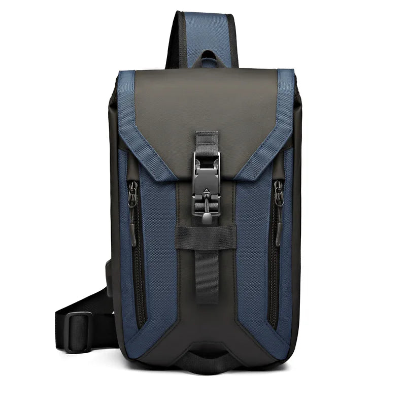 OZUKO Messenger bag Men Anti-theft Crossbody Bag 9.7 inch IPAD High Quality Waterproof Male Sling Shoulder Messenger Bag Chest