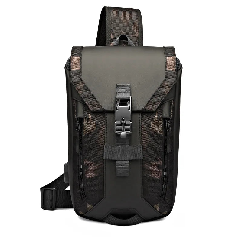 OZUKO Messenger bag Men Anti-theft Crossbody Bag 9.7 inch IPAD High Quality Waterproof Male Sling Shoulder Messenger Bag Chest