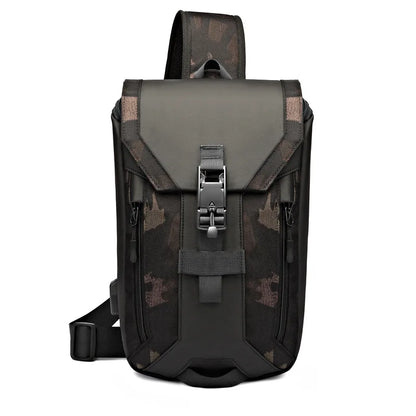 OZUKO Messenger bag Men Anti-theft Crossbody Bag 9.7 inch IPAD High Quality Waterproof Male Sling Shoulder Messenger Bag Chest