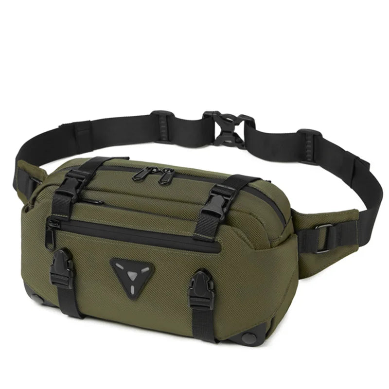 OZUKO Motorcycle leg bag Handbag Chest Bag Multifunctional Large Capacity Casual Fanny Pack Male sports cycling Fanny Pack