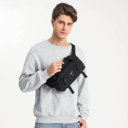 OZUKO Motorcycle leg bag Handbag Chest Bag Multifunctional Large Capacity Casual Fanny Pack Male sports cycling Fanny Pack