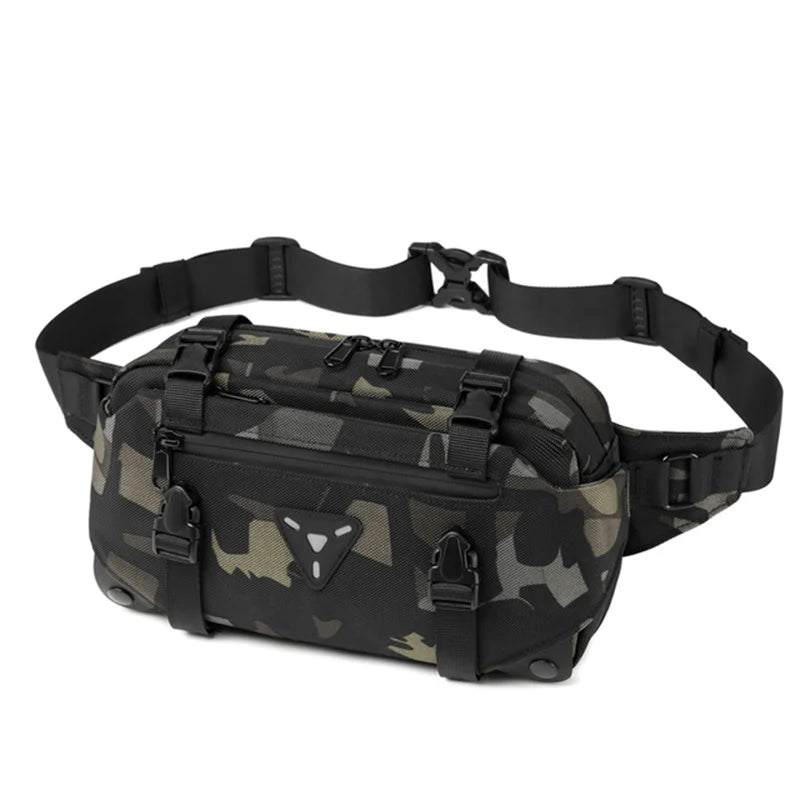 OZUKO Motorcycle leg bag Handbag Chest Bag Multifunctional Large Capacity Casual Fanny Pack Male sports cycling Fanny Pack