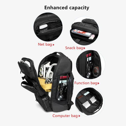 OZUKO Multifunction Men Backpack Large Capacity Waterproof Backpacks 17 Laptop Backpack Travel Business Male USB Charging Bag