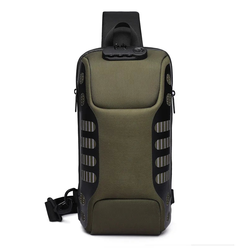 OZUKO Sling Bag Anti-theft Shoulder Crossbody Waterproof Chest Backpack with USB Charging Port
