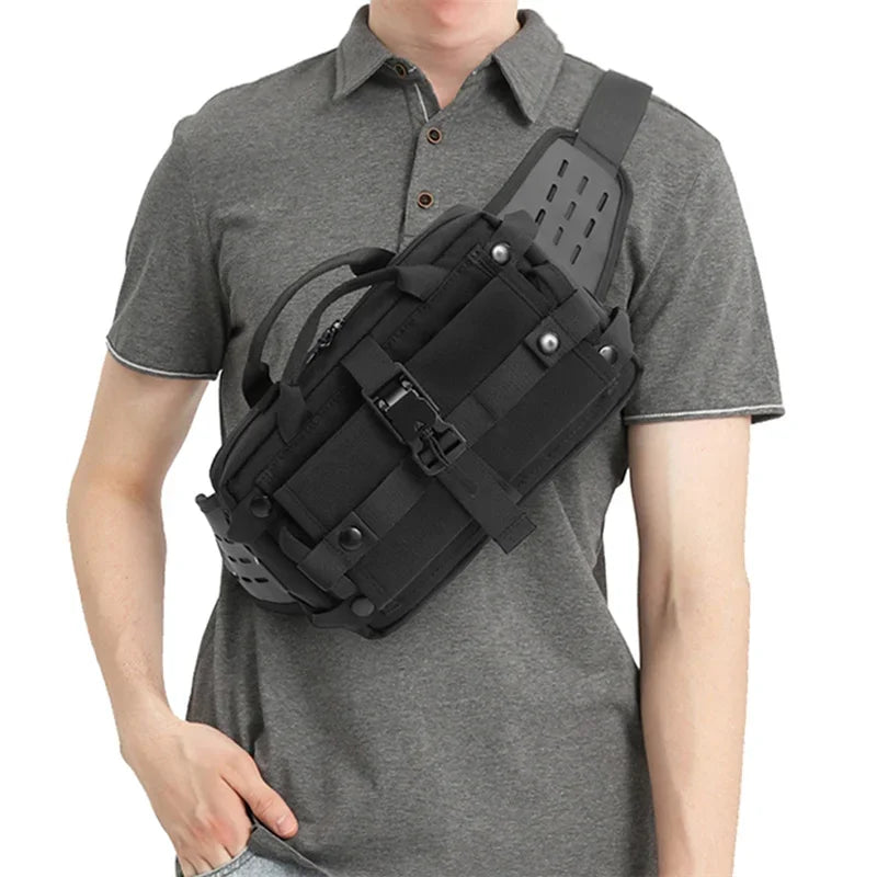 OZUKO Tactical belt bag Waist Bag Sports Chest Pack Waterproof Shoulder Belt Bag EDC Crossbody Bags for Hunting Camping Hiking
