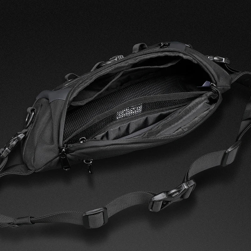 OZUKO Waist Bag Fashion Men Outdoor Sports Tactical Fanny Pack Multifunction Waterproof Male Chest Bag Mens Crossbody Bags Bum