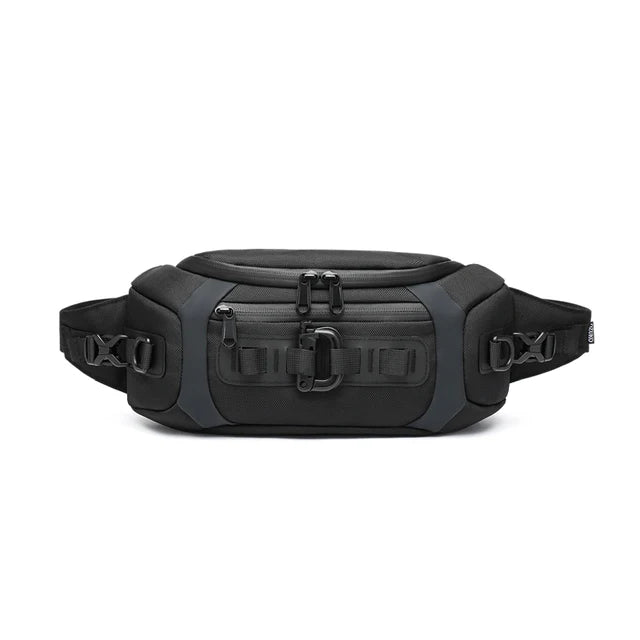 OZUKO Waist Bag Fashion Men Outdoor Sports Tactical Fanny Pack Multifunction Waterproof Male Chest Bag Mens Crossbody Bags Bum