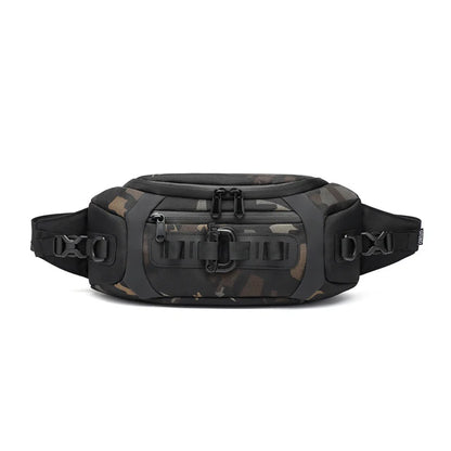 OZUKO Waist Bag Fashion Men Outdoor Sports Tactical Fanny Pack Multifunction Waterproof Male Chest Bag Mens Crossbody Bags Bum