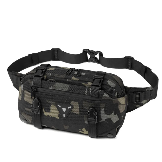 OZUKO Waist Bag Waterproof Handbag Chest Bag Multifunctional Large Capacity Casual Fanny Pack Male sports cycling Fanny Pack