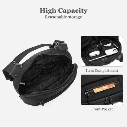 OZUKO Wallet male Shoulder Bag Waterproof Male Messenger Bags Fashion Crossbody Bag for Teenage Light Weight Travel Bag