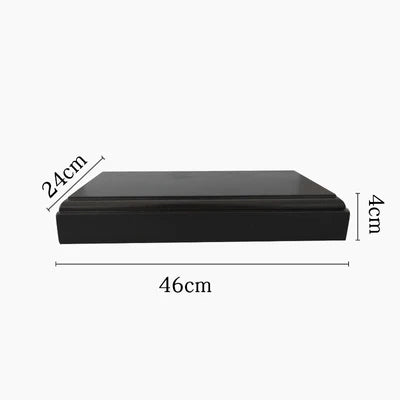 Oblong Wooden Pedestal Display Stand Solid Wood Decorative Base for Statues Craft Tea Set Teapot Plants Ornaments Display