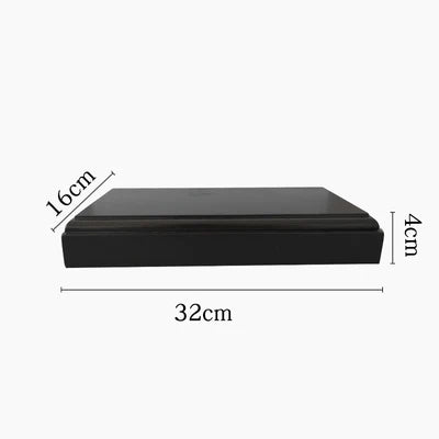 Oblong Wooden Pedestal Display Stand Solid Wood Decorative Base for Statues Craft Tea Set Teapot Plants Ornaments Display
