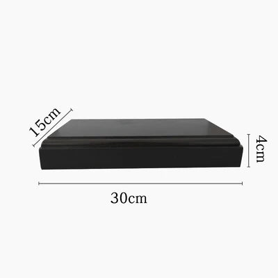 Oblong Wooden Pedestal Display Stand Solid Wood Decorative Base for Statues Craft Tea Set Teapot Plants Ornaments Display