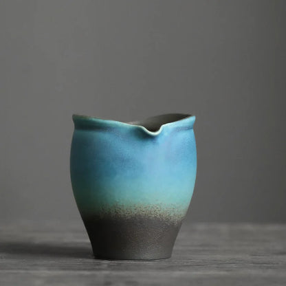 Ocean Blue Stoneware Pitcher Ceramic Tea Serving Pot Kung Fu Tea Utensils Tea Accessories Gongdaobei Tea Infuser Tea Sea