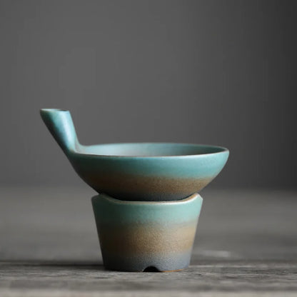 Ocean Blue Stoneware Tea Filter Ceramic Filter Screen Tea Strainer Tea Strainer Kung Fu Tea Ceremony Utensils Tea Accessories