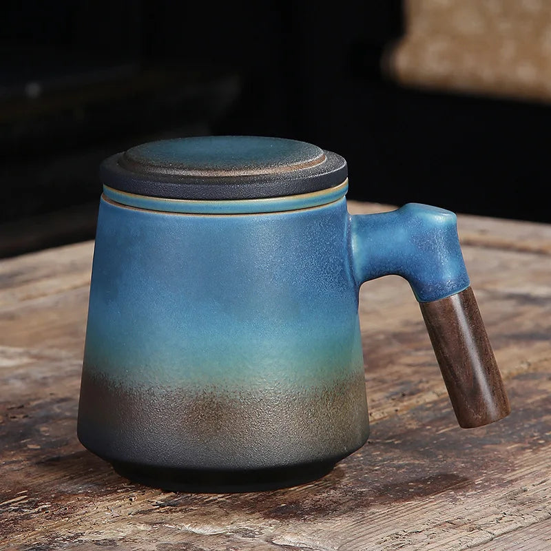 Ocean Blue Stoneware Tea Filter Ceramic Filter Screen Tea Strainer Tea Strainer Kung Fu Tea Ceremony Utensils Tea Accessories