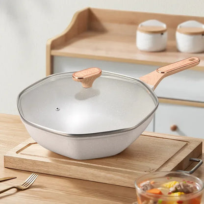 Octagonal Wok Non-stick Pot Household Egg Steak Cooking Pots Frying Pan Wok Gas Stove Induction Cooker Cookware Wok Pan