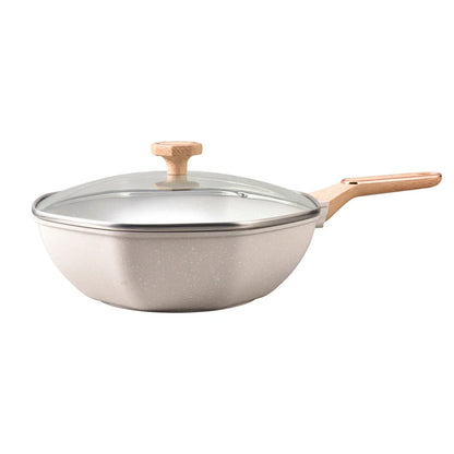 Octagonal Wok Non-stick Pot Household Egg Steak Cooking Pots Frying Pan Wok Gas Stove Induction Cooker Cookware Wok Pan