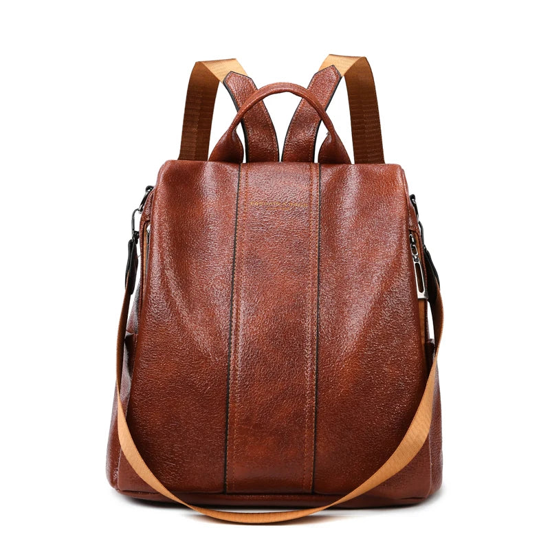 Oil Wax Leather Backpack Women Anti theft Backpacks and School Bags Large Capacity Travel Backpack Mochilas Mujer 2023 Rucksack