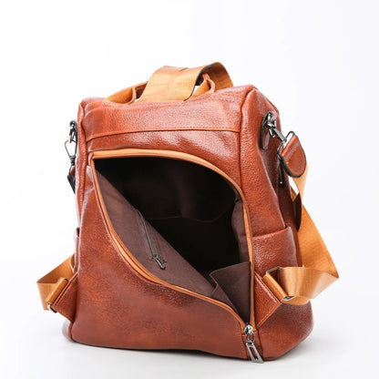 Oil Wax Leather Backpack Women Anti theft Backpacks and School Bags Large Capacity Travel Backpack Mochilas Mujer 2023 Rucksack