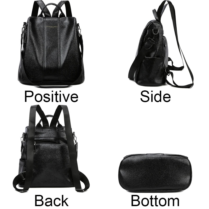 Oil Wax Leather Backpack Women Anti theft Backpacks and School Bags Large Capacity Travel Backpack Mochilas Mujer 2023 Rucksack