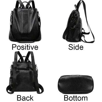 Oil Wax Leather Backpack Women Anti theft Backpacks and School Bags Large Capacity Travel Backpack Mochilas Mujer 2023 Rucksack
