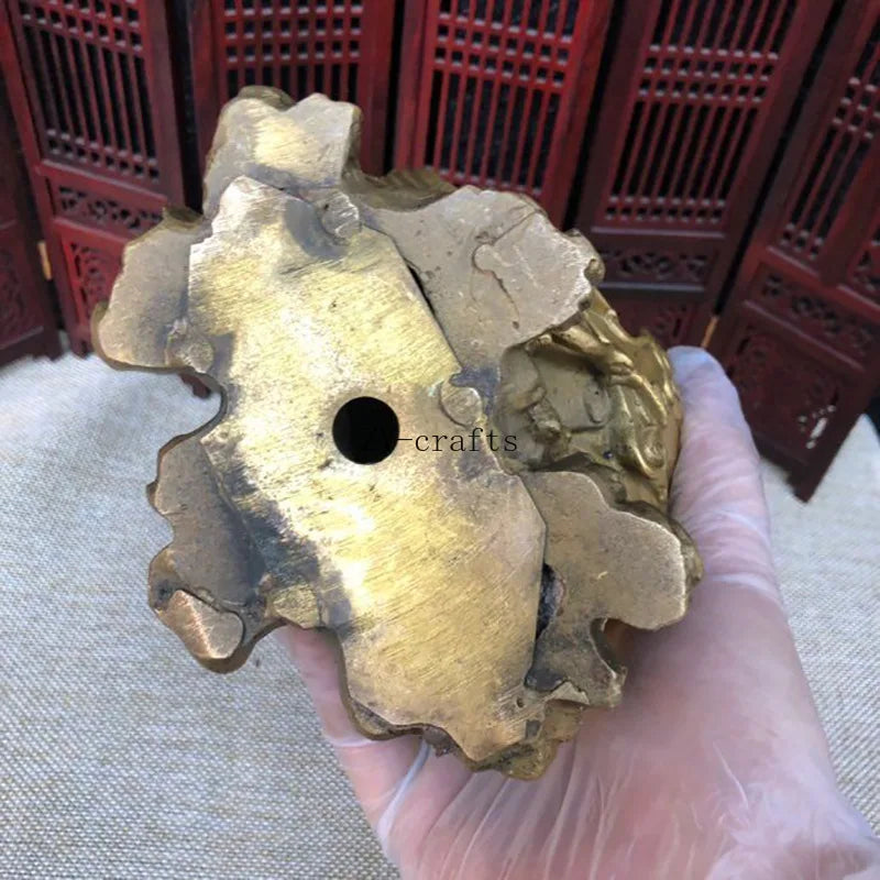 Old Birthday Star Crafts Imitation Copper Opening Feng Shui Fortune God Buddha Statue Ornaments Symbol of longevity