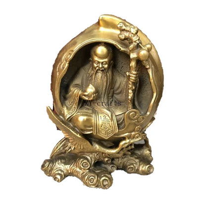 Old Birthday Star Crafts Imitation Copper Opening Feng Shui Fortune God Buddha Statue Ornaments Symbol of longevity