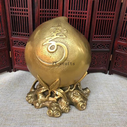 Old Birthday Star Crafts Imitation Copper Opening Feng Shui Fortune God Buddha Statue Ornaments Symbol of longevity