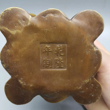Old Chinese Bronze Brass Wealth Coin, Money Coins, Mouse Statue