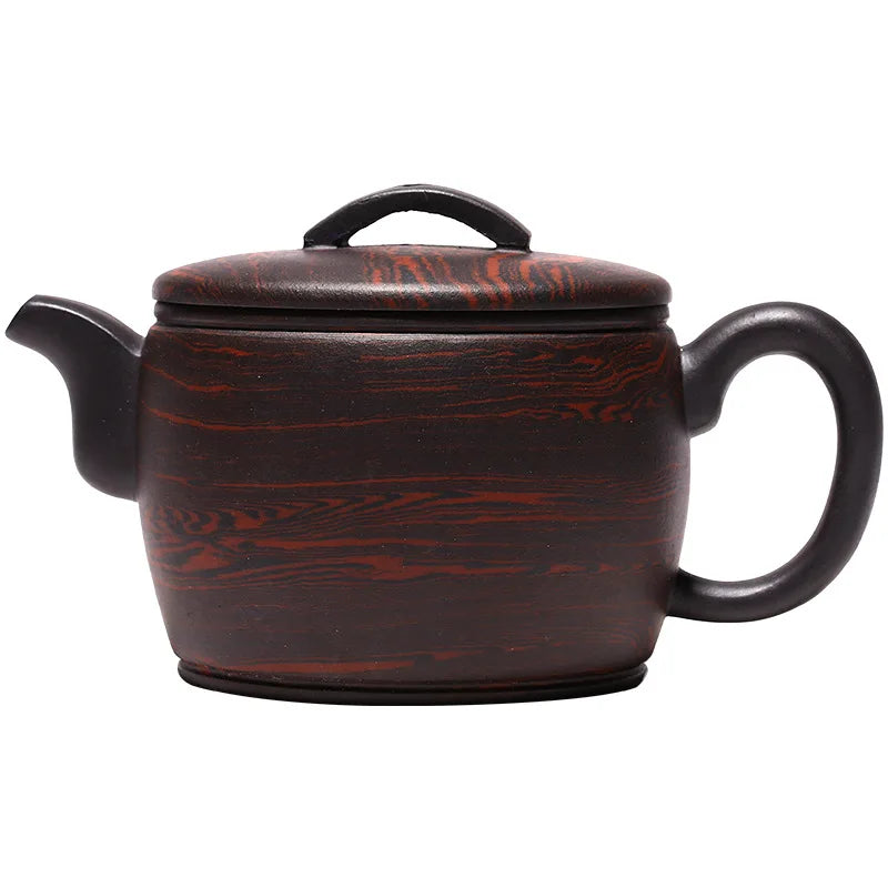 Old Purple Mud Twisted Clay Teapot, Zisha Teapot, Yixing Handmade Pot, Kung-Fu Teaware, Purple Clay Drinkware for Puer