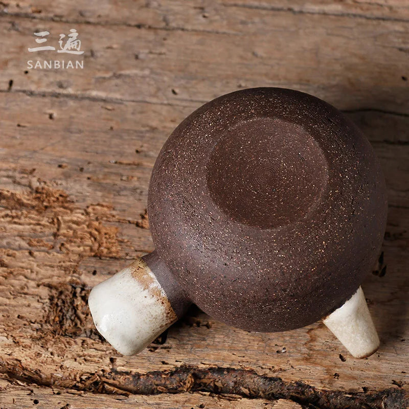 Old Rock Clay Urgent Need Pot Firewood Burning Stoneware Side Handle Pot Unglazed Japanese Kung Fu Single Teapot