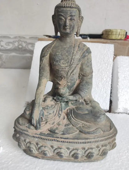 Old Tibet Buddhism Bronze Sakyamuni Shakyamuni Amitabha Buddha Statue Crafts