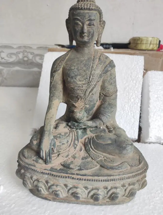Old Tibet Buddhism Bronze Sakyamuni Shakyamuni Amitabha Buddha Statue Crafts
